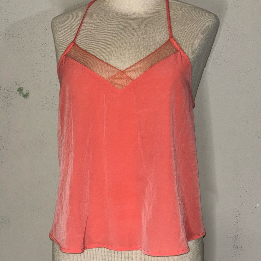 Free People orange lace tank top